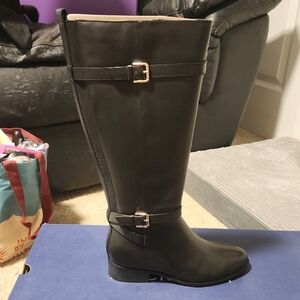 NIB Rockport Harper Wide Calf Black Knee High Boots Sz. 7.5